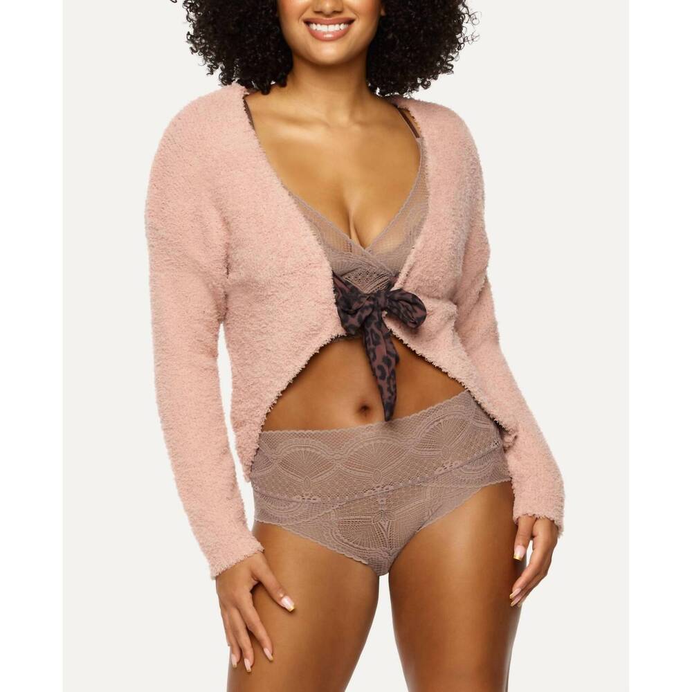 NEW FELINA denali lounge tie front cardigan in tan